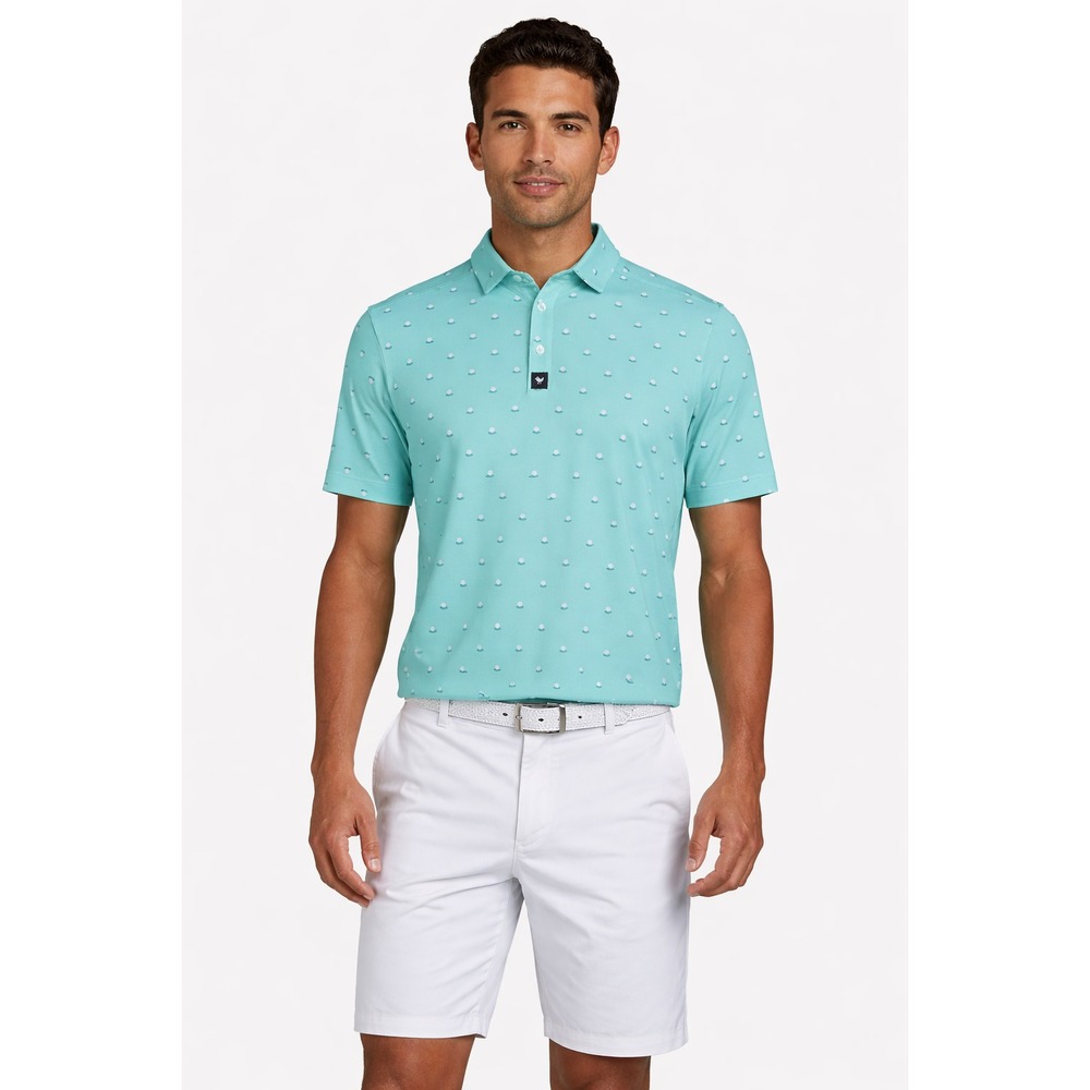 Bad Birdie Men's Aim Point Pique Tech Golf Polo Duty Jade Green NEW $78 XL